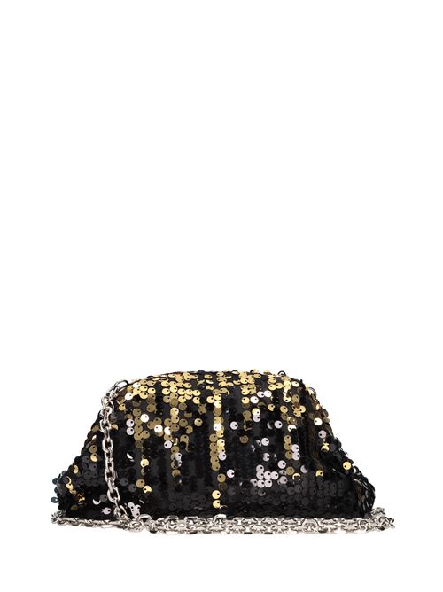 Borsa in tessuto e strass LA CARRIE | NIGHT ED.PAILLETES CLUTCHORO-NERO